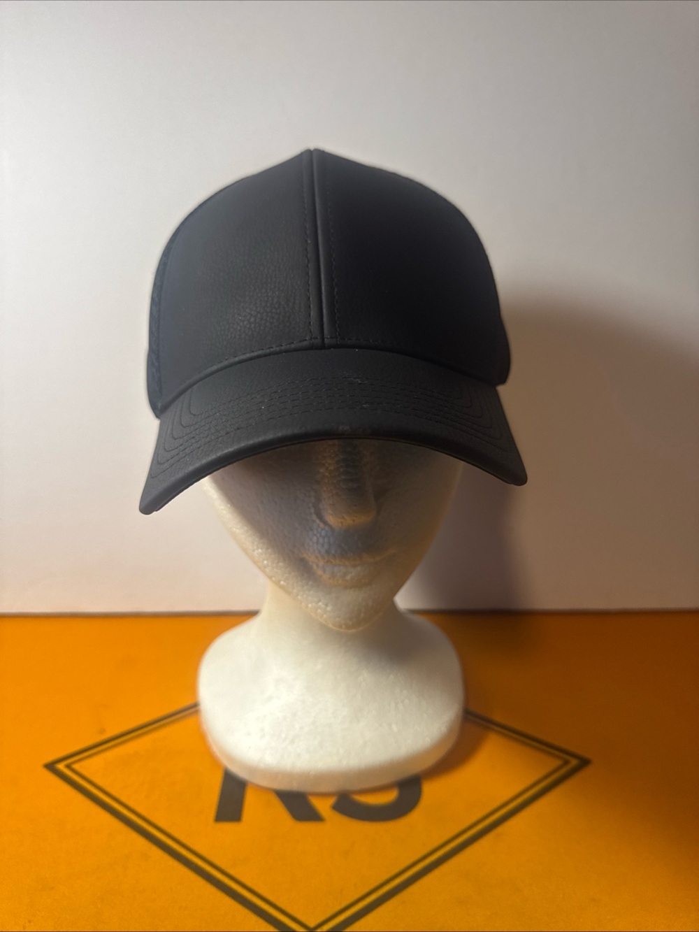 Black Leather And Mesh Express Black Hat
